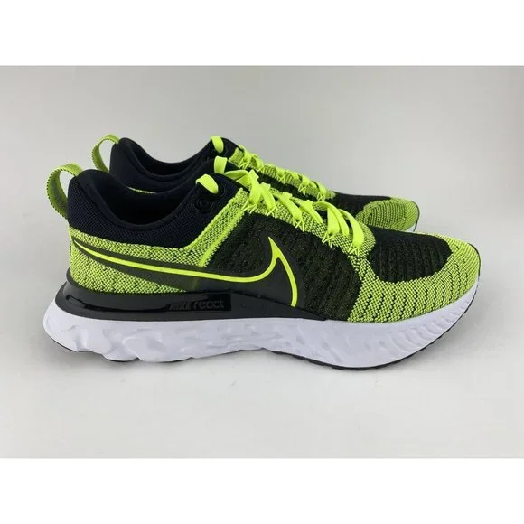Nike React Infinity Run Flyknit 2 Volt Black Men's Sneakers Shoes CT2357 700 - Picture 6 of 12